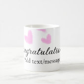 Pink Herzlichen Glückwunsch Abschluss Aquarell Kaffeetasse (Mittel)