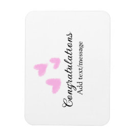 Pink Herzlichen Glückwunsch Abschluss Aquarell Magnet