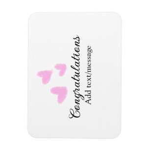 Pink Herzlichen Glückwunsch Abschluss Aquarell Magnet