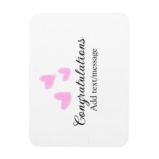 Pink Herzlichen Glückwunsch Abschluss Aquarell Magnet (Vertikal)