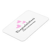 Pink Herzlichen Glückwunsch Abschluss Aquarell Magnet (Linke Seite)