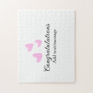 Pink Herzlichen Glückwunsch Abschluss Aquarell Puzzle
