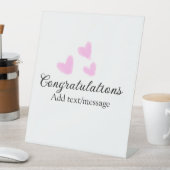 Pink Herzlichen Glückwunsch Abschluss Aquarell Sockelschild (In Situ)