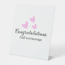 Pink Herzlichen Glückwunsch Abschluss Aquarell Sockelschild