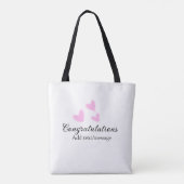 Pink Herzlichen Glückwunsch Abschluss Aquarell Tasche (Rückseite)