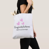 Pink Herzlichen Glückwunsch Abschluss Aquarell Tasche (Von Nahem)