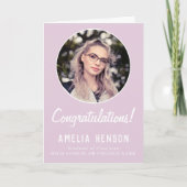 Pink Herzlichen Glückwunsch Graduate Foto Abschlus Karte (Vorderseite)