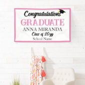 Pink Herzlichen Glückwunsch Graduate Grad Banner (Insitu)