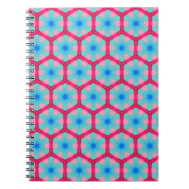 Pink Hexagon-Muster-Notebook Notizblock