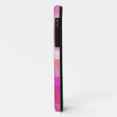 Pink-Hexagon-Muster und Monogramm Case-Mate iPhone Hülle (Hinten/Links)