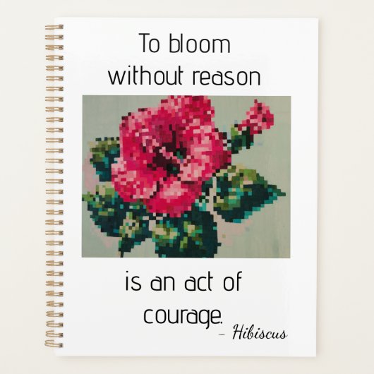 Pink hibiscus design planer (Vorderseite)