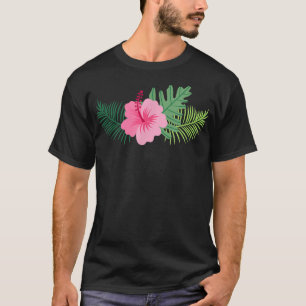 Pink Hibiscus Flower Men Women and Kids Styles T-Shirt