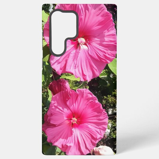 Pink Hibiscus Flower Phone Case Samsung Galaxy Hülle (Rückseite)