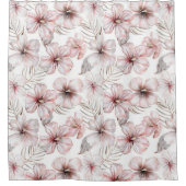 Pink Hibiscus Flowers Bridal Shower Duschvorhang (Vorderseite)