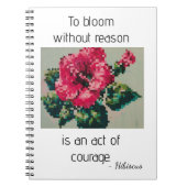 Pink Hibiscus in Gentle Pixels Notizblock (Vorderseite)