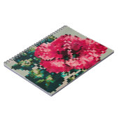Pink Hibiscus in Soft Pixel Colors Notizblock (Linke Seite)