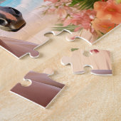 Pink Hibisken Beach Palomino Pferdepuzzle Puzzle (Seite)