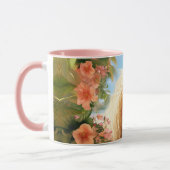 Pink Hibisken Beach Palomino Tasse Kaffee (Links)