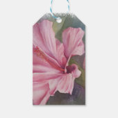 PINK HIBISKEN BLUME GIFT TAGS GESCHENKANHÄNGER (Vorderseite)
