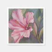 PINK HIBISKEN BLUME PAPIER NAPKINS SERVIETTE (Vorderseite)