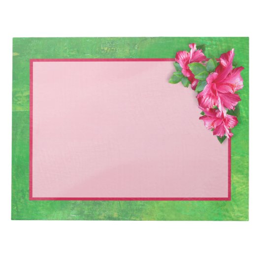 Pink Hibisken Notepad Notizblock (Vorderseite)
