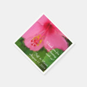 Pink Hibiskus Blume Beach Hochzeit Serviette (Ecke)