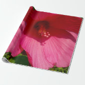 Pink Hibiskus Foto Wrapping Paper Geschenkpapier (Ungerollt)