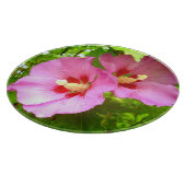 Pink Hibiskus Glass Chour Board Schneidebrett (Ecke)