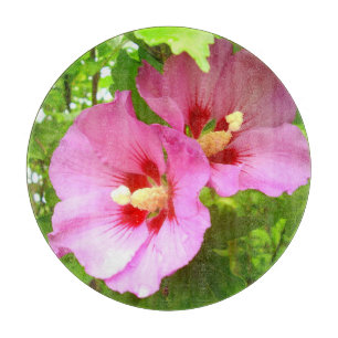 Pink Hibiskus Glass Chour Board Schneidebrett