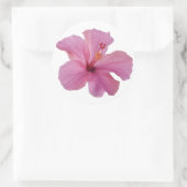Pink Hibiskus Hawaiian Blume Maßgeschneiderte Vorl Runder Aufkleber (Tasche)