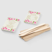 Pink Hibiskus Hochzeitsprogramm Fächer (Non-assembled)