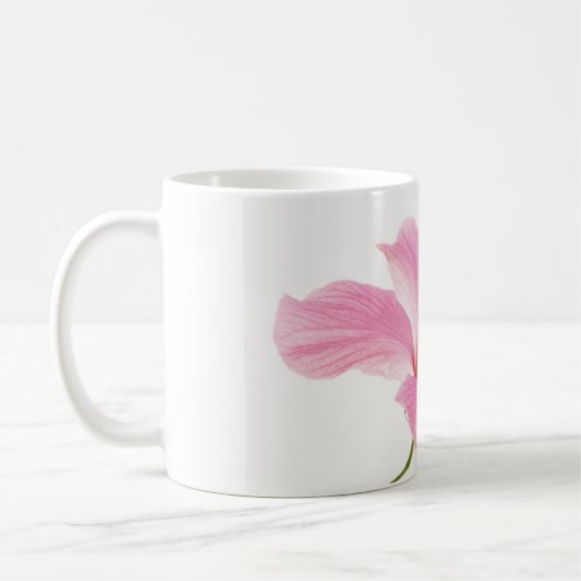 Pink-Hibiskus-Kaffee / Tee-Tasse Kaffeetasse (Links)