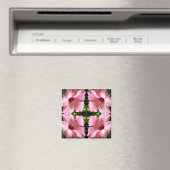 Pink-Hibiskus-Muster Magnet (In Situ (Geschirrspüler))