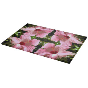 Pink-Hibiskus-Muster Schneidebrett