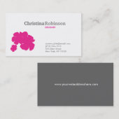 PINK HIBISKUS Nr. 1 Visitenkarte (Vorne/Hinten)