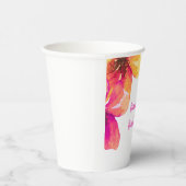 Pink Hibiskus Paper Cup Pappbecher (Rechts)