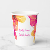 Pink Hibiskus Paper Cup Pappbecher (Vorderseite)