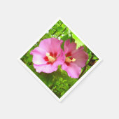 Pink Hibiskus Paper Napkins Serviette (Ecke)