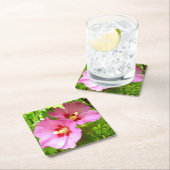 Pink Hibiskus Paper Untersetzer (Vor Ort)