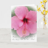 Pink-Hibiskus zum 60. Hochzeitstag Karte (Gelbe Blume)