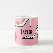 Pink High Heel Fashion Statement Kaffeetasse (Mittel)