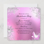 Pink High Heel Schuhe Junggeselinnen-Abschied Einl Einladung (Rückseite)