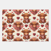 Pink Highland Cow Yarn Rose Knitter Geschenkpapier Set (Vorderseite 3)