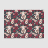 Pink Highland Cow Yarn Rose Seidenpapier (Vorderseite)