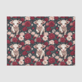 Pink Highland Cow Yarn Rose Seidenpapier