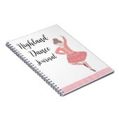 Pink Highland Dancer Journal Notizblock (Rechte Seite)