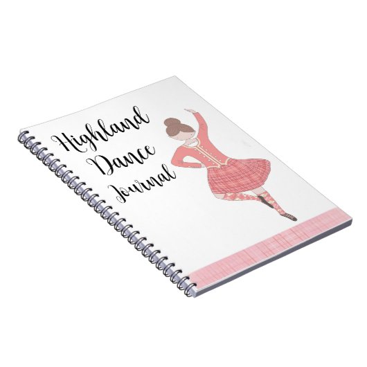 Pink Highland Dancer Journal Notizblock (Rechte Seite)