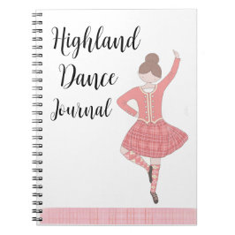 Pink Highland Dancer Journal Notizblock