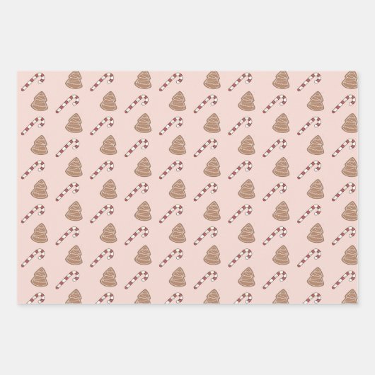Pink Hippie Cookies Weihnachten Weihnachten Geschenkpapier Set (Vorderseite 3)