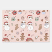 Pink Hippie Cookies Weihnachten Weihnachten Geschenkpapier Set (Vorderseite)